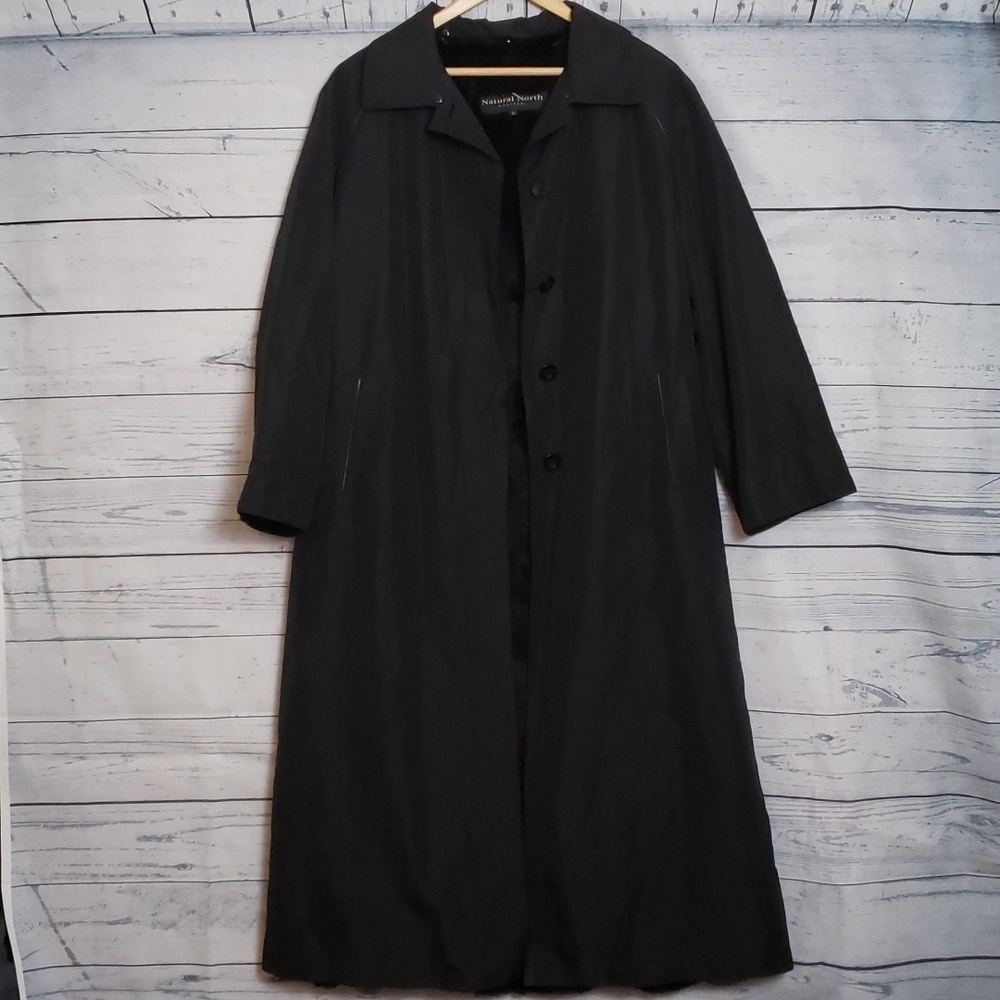 Natural North montreal with removable   Fur lined Trench coat